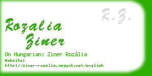 rozalia ziner business card
